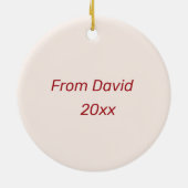 "Jij bent mijn Alles" met roze en rode harten Keramisch Ornament (Achterkant)