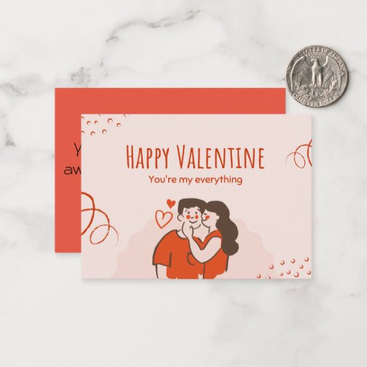 Jij bent mijn alles notitiekaartje (Voorkant / Achterkant in situ)