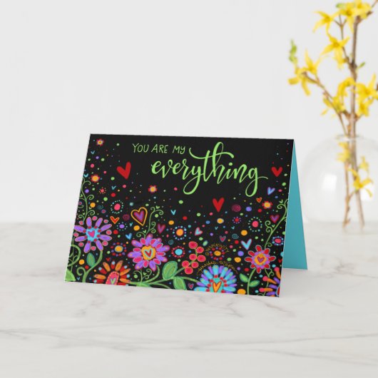 Jij Bent Mijn Alles Valentijnsdag Liefde Bloemen Kaart (Gele Bloem)