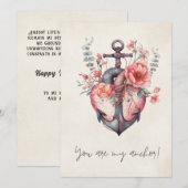 Jij bent mijn anker Happy Valentijns Feestdagenkaart (Voorkant / Achterkant)