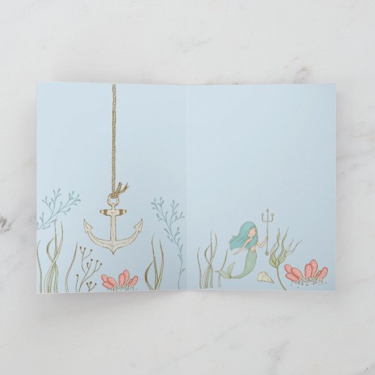 Jij Bent Mijn Anker Zeemeermin Kaart (Binnen)