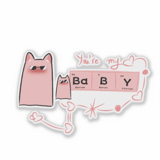 Jij bent mijn Baby Vinyl Sticker (Voorkant)