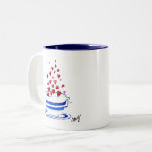 Jij bent mijn beker van Tea! Tweekleurige Koffiemok (Voorkant links)