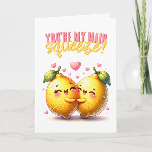 Jij bent mijn belangrijkste knijp Schattigee citro Kaart (Voorkant)