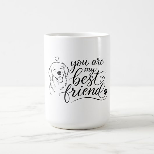 Jij Bent Mijn Beste Vriend Hond Design Koffiemok (Center)
