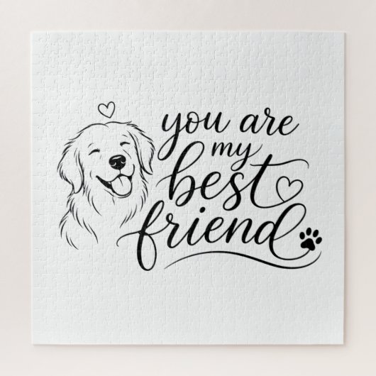 Jij Bent Mijn Beste Vriend Hond Design Legpuzzel (Verticaal)