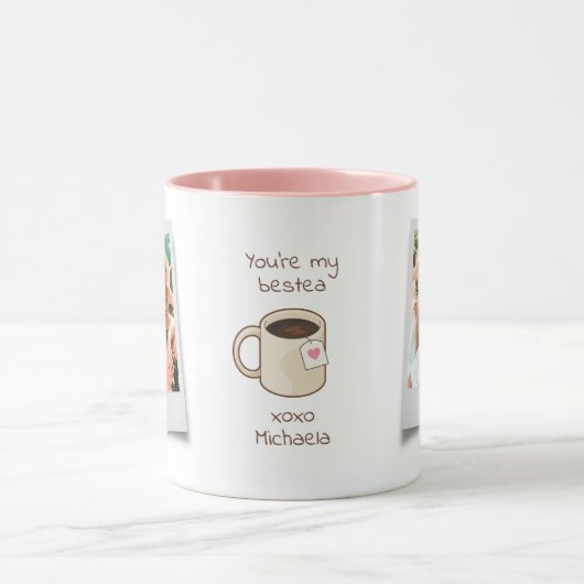 Jij bent mijn Bestea 2-foto beste vriend geschenk Mok (Midden)