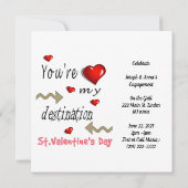 Jij bent mijn Bestemming  Uitnodigingskaart Valent Kaart (Achterkant)