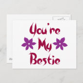 Jij bent mijn Bestie Briefkaart (Voorkant / Achterkant)