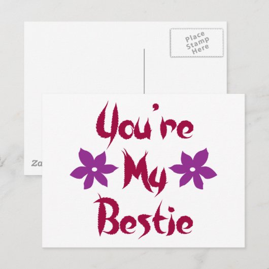 Jij bent mijn Bestie Briefkaart (Voorkant / Achterkant)