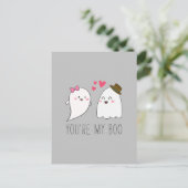 Jij bent mijn Boo Halloween Kawaii Ghost Cute Briefkaart (Staand voorkant)