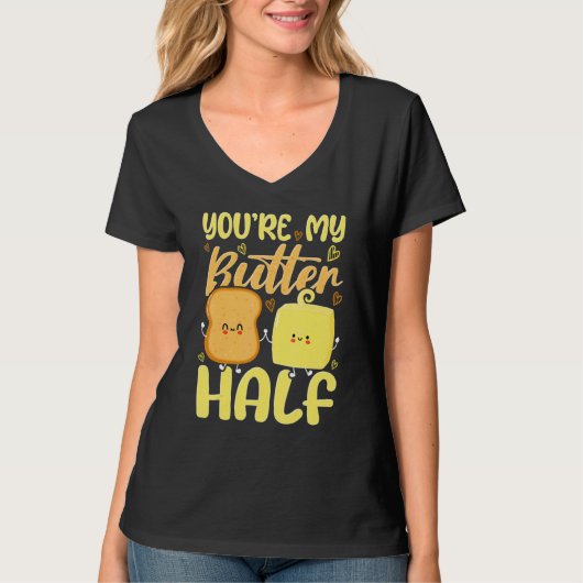 Jij bent mijn boterhelft Valentijnsdag T-shirt (Voorkant)