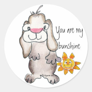 Jij bent mijn Bunshine-Cartoon Rabbit Sticker