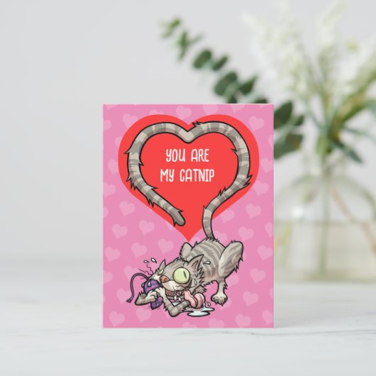 Jij bent mijn Catnip Alternatief Funny Valentijn C Feestdagenkaart (Staand voorkant)