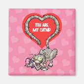 Jij bent mijn Catnip Funny Valentijns's Cat Cartoo Magneet (Voorkant)