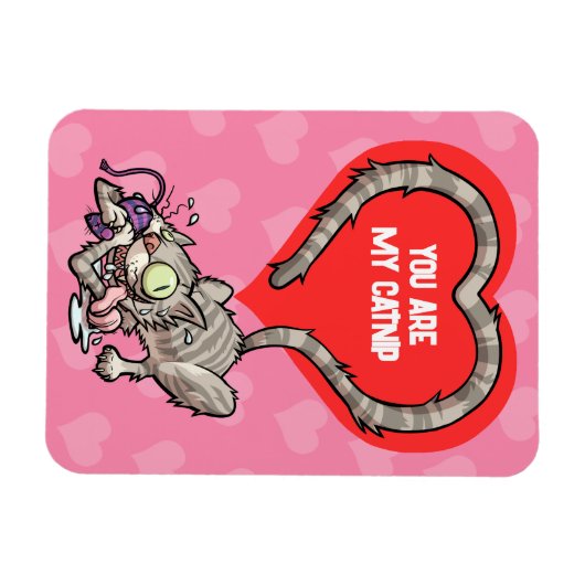 Jij bent mijn Catnip Funny Valentijns's Cat Cartoo Magneet (Horizontaal)