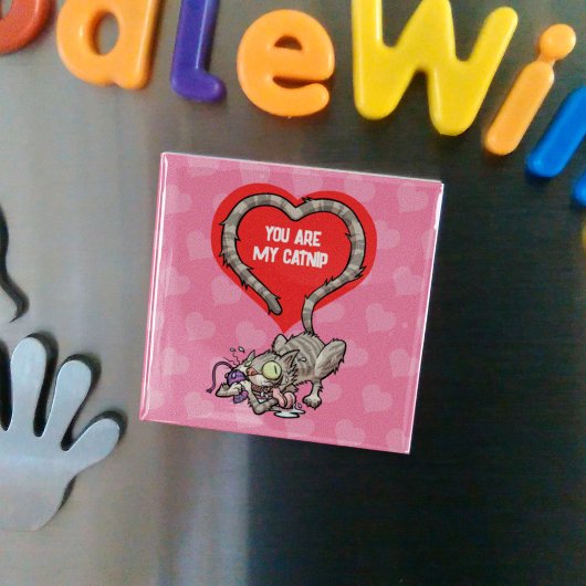 Jij bent mijn Catnip Funny Valentijns's Cat Cartoo Magneet