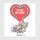 Jij bent mijn Catnip Funny Valentijns's Cat Cartoo Sticker (Vel)