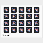 Jij bent mijn Ebi-ding blauwe tekst Sushi Vierkante Sticker (Vel)