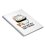 Jij Bent Mijn Ebi-Ding Grappige Sushi Woordspeling Notitieboek (Rechterzijde)