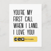 Jij bent mijn eerste gesprek als ik land,Ik hou va Briefkaart (Voorkant)