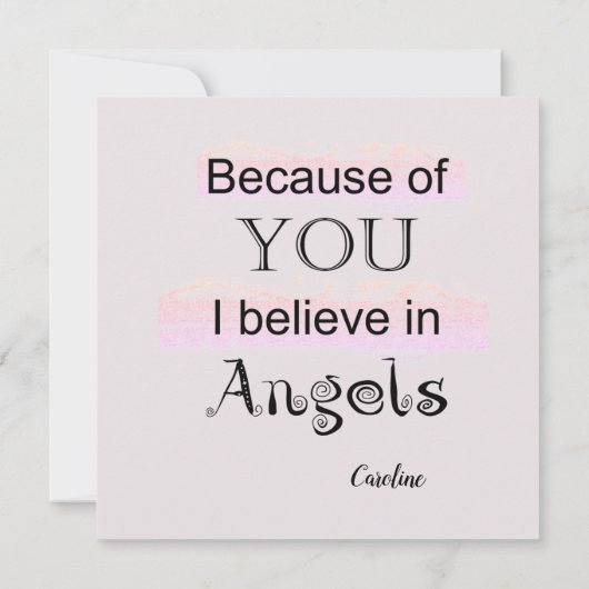 Jij bent mijn engel kaart (Achterkant)