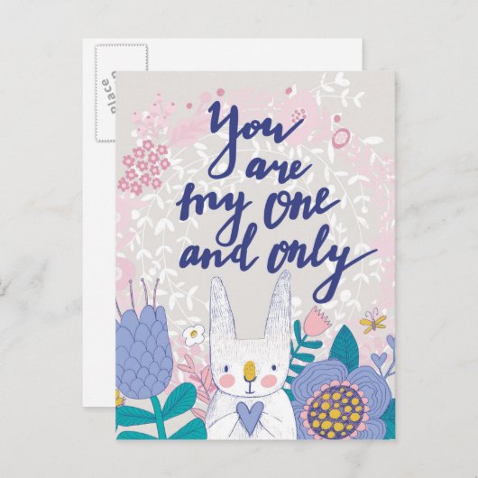 Jij bent mijn enige... briefkaart (Voorkant / Achterkant)