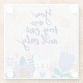 Jij bent mijn enige... glazen onderzetter (Achterkant)