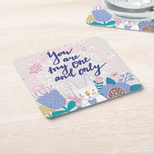 Jij bent mijn enige... kartonnen onderzetters (Schuin)