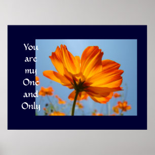 Jij bent mijn enige kunstprint Oranje Margriet Poster
