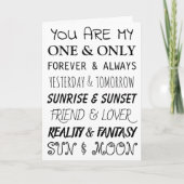 Jij bent mijn enige | Romantisch  Kaart (Voorkant)