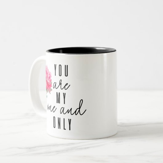 Jij bent mijn enige tweekleurige koffiemok (Voorkant links)