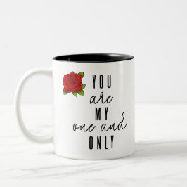 Jij bent mijn enige Two-Tone koffiemok Tweekleurige Koffiemok