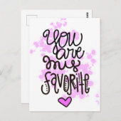 Jij bent mijn favoriet. briefkaart (Voorkant / Achterkant)