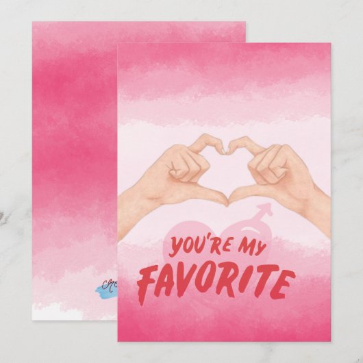 Jij bent mijn favoriet – Romantische Valentijnskaa Feestdagenkaart (Voorkant / Achterkant)