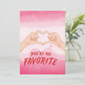 Jij bent mijn favoriet – Romantische Valentijnskaa Feestdagenkaart (Staand voorkant)