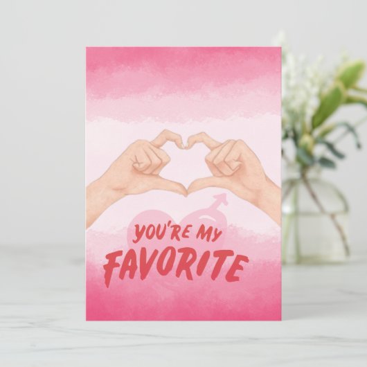 Jij bent mijn favoriet – Romantische Valentijnskaa Feestdagenkaart (Staand voorkant)