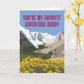 Jij bent mijn favoriete avontuurmaatje kaart (Gele Bloem)