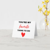 Jij Bent Mijn Favoriete Ding Om Te Doen Zwart Kaart (Gele Bloem)