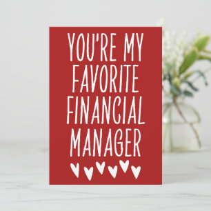 Jij bent mijn favoriete financieel manager Valenti Feestdagenkaart