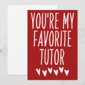 Jij bent mijn favoriete leraar grappige Valentijns Feestdagenkaart (Voorkant / Achterkant)