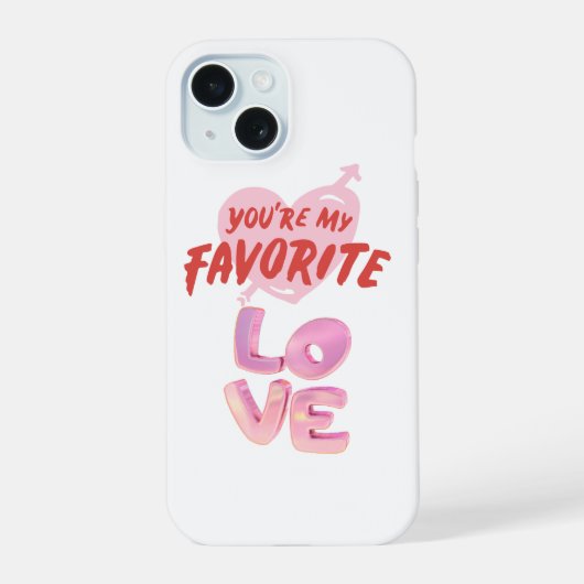 Jij bent mijn favoriete liefde - CuteTypography Ho iPhone 15 Case (Achterkant)