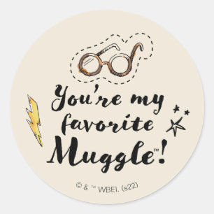 Jij bent mijn favoriete Muggle™ Ronde Sticker