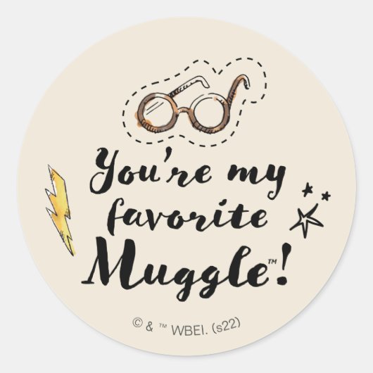 Jij bent mijn favoriete Muggle™ Ronde Sticker (Voorkant)