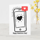 Jij bent mijn favoriete notificatie Valentijnsdag Kaart (Gele Bloem)