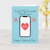 Jij bent mijn favoriete notificatie Valentijnsdag Kaart (Gele Bloem)