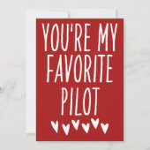 Jij bent mijn favoriete piloot grappige Valentijns Feestdagenkaart (Voorkant)
