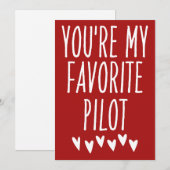 Jij bent mijn favoriete piloot grappige Valentijns Feestdagenkaart (Voorkant / Achterkant)