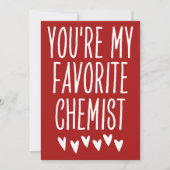 Jij bent mijn favoriete scheikundige grappige Vale Feestdagenkaart (Voorkant)