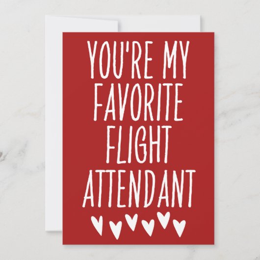Jij bent mijn favoriete stewardess Valentijnsdag  Feestdagenkaart (Voorkant)
